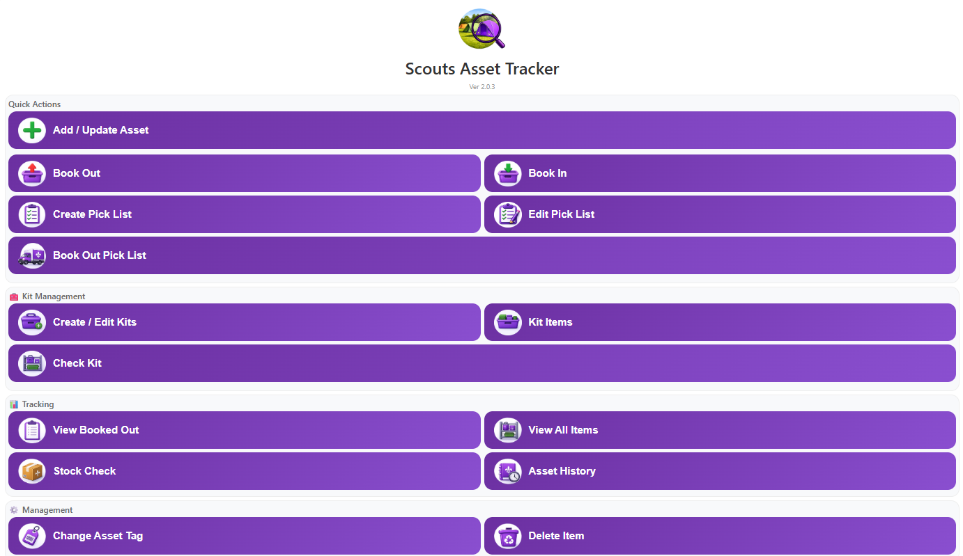 Scout Assets Dashboard